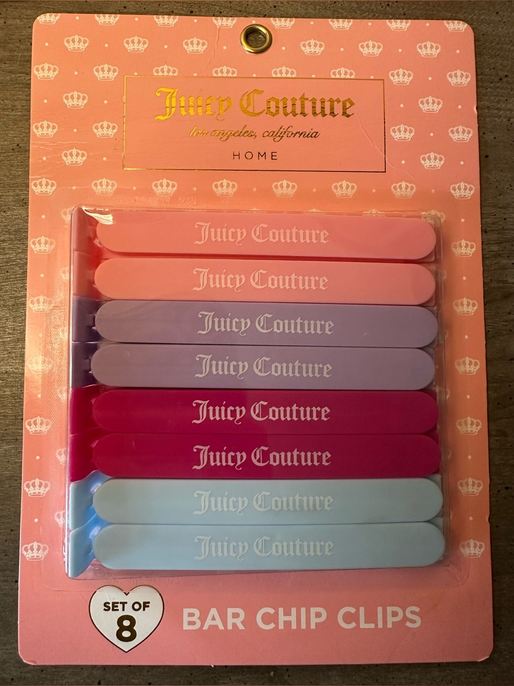 Juicy Couture Pastel Bar Chip Clips Set – Pink, Purple & Blue